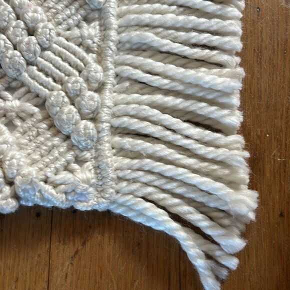 Boho White Throw Pillow Cover - Picture 3 of 10